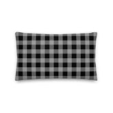 White on Black Plaid Premium Decorative Throw Pillow Cushion, Pillow, $ 61.50, A Moment Of Now™